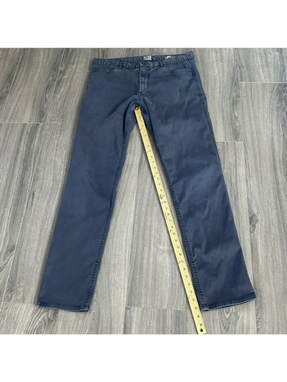 Faherty Brand Pants Mens 36x33.5 Blue Stretch Chino Straight Leg 5 Pocket Casual